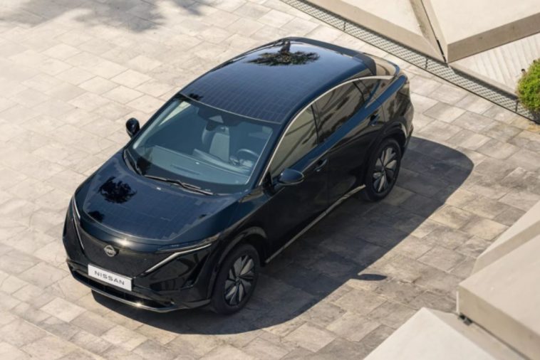 Електрокросовер Nissan Ariya оснастили сонячними панелями на капоті та даху: що це дає на практиці