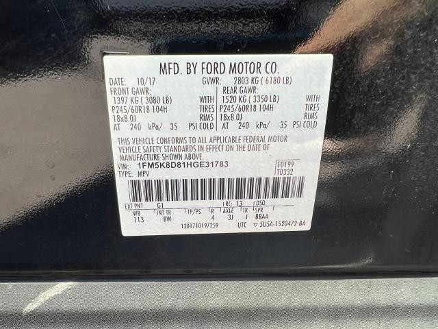 FORD EXPLORER XLT 2017 FORD EXPLORER XLT 2017